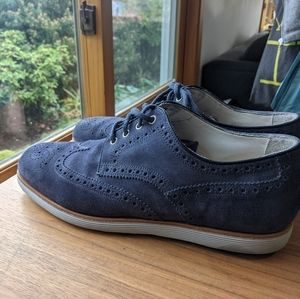 Santoni Wing Tip Men's Suede Shoes - Size 12